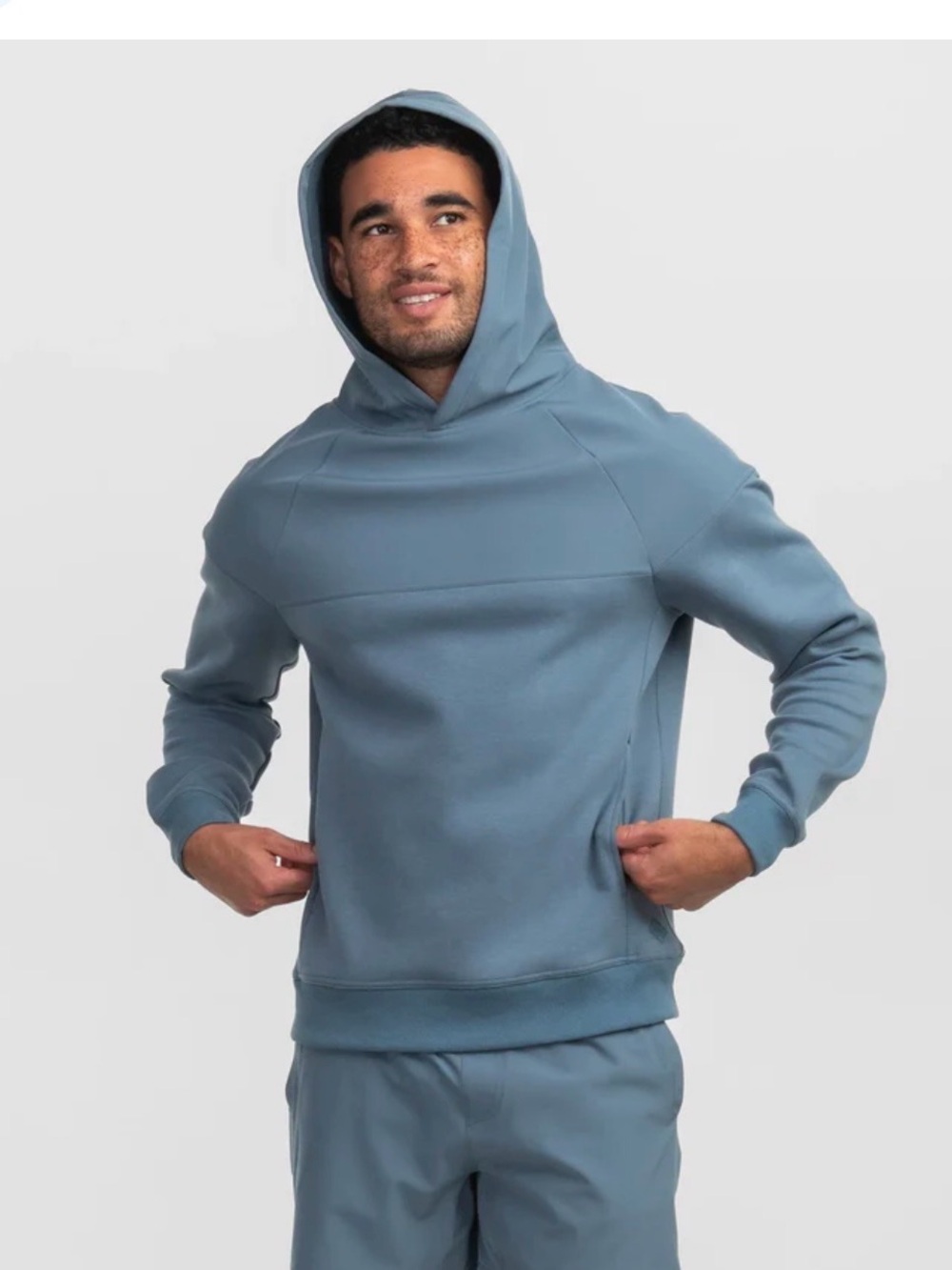 The Southern Shirt Company Men's Dusty Blue Hooded Sweatshirt